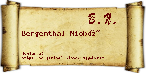 Bergenthal Niobé névjegykártya